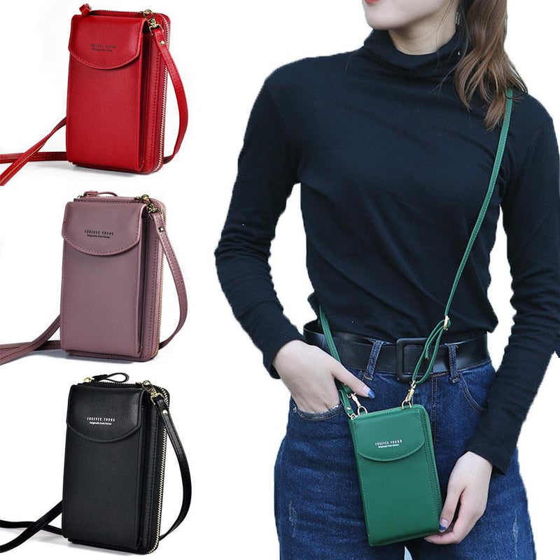 Bolsa Crossbody Couro Feminina - Esteja Protegida contra tentativas de Assalto!