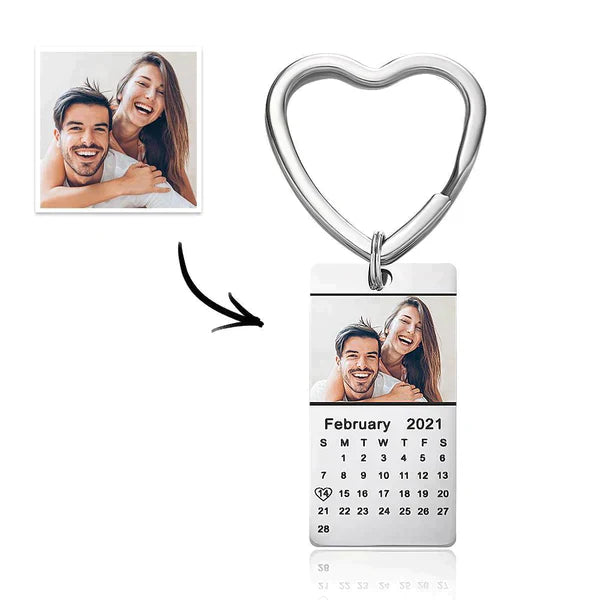 Chaveiro Personalizado Para Casais - Customizável com foto e Data (Promoção de Black Friday)